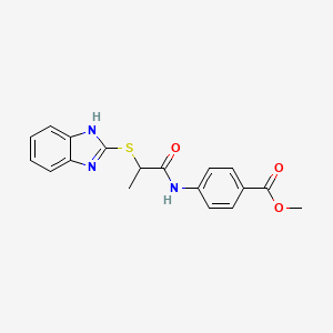 methyl 4-{[2-(1H-benzimidazol-2-ylthio)propanoyl]amino}benzoate