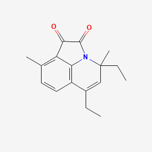 molecular formula C17H19NO2 B4168985 4,6-diethyl-4,9-dimethyl-4H-pyrrolo[3,2,1-ij]quinoline-1,2-dione 