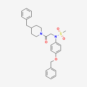 molecular formula C28H32N2O4S B4168999 N-[4-(benzyloxy)phenyl]-N-[2-(4-benzyl-1-piperidinyl)-2-oxoethyl]methanesulfonamide 