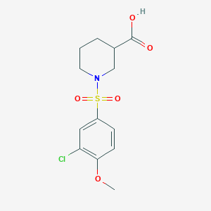 1-[(3-chloro-4-methoxyphenyl)sulfonyl]-3-piperidinecarboxylic acid
