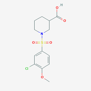 molecular formula C13H16ClNO5S B4169008 1-[(3-chloro-4-methoxyphenyl)sulfonyl]-3-piperidinecarboxylic acid 