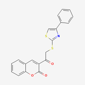 molecular formula C20H13NO3S2 B4169014 3-{[(4-phenyl-1,3-thiazol-2-yl)thio]acetyl}-2H-chromen-2-one 