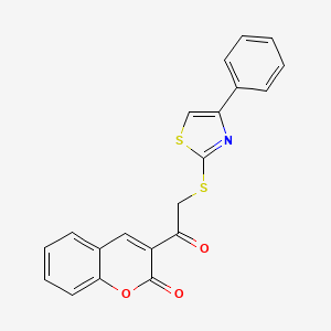 3-{[(4-phenyl-1,3-thiazol-2-yl)thio]acetyl}-2H-chromen-2-one