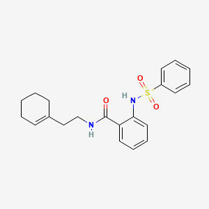 N-[2-(1-cyclohexen-1-yl)ethyl]-2-[(phenylsulfonyl)amino]benzamide