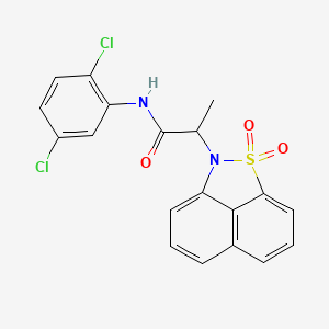 molecular formula C19H14Cl2N2O3S B4169029 N-(2,5-dichlorophenyl)-2-(1,1-dioxido-2H-naphtho[1,8-cd]isothiazol-2-yl)propanamide 