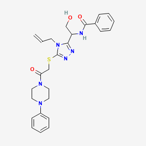 N-[1-(4-allyl-5-{[2-oxo-2-(4-phenyl-1-piperazinyl)ethyl]thio}-4H-1,2,4-triazol-3-yl)-2-hydroxyethyl]benzamide