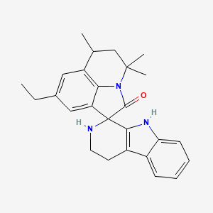 molecular formula C26H29N3O B4169042 8'-ethyl-4',4',6'-trimethyl-2,3,4,5',6',9-hexahydro-4'H-spiro[beta-carboline-1,1'-pyrrolo[3,2,1-ij]quinolin]-2'-one 