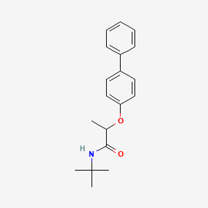 molecular formula C19H23NO2 B4169050 2-(4-biphenylyloxy)-N-(tert-butyl)propanamide 