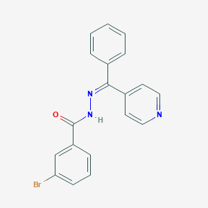 molecular formula C19H14BrN3O B416906 3-bromo-N'-[phenyl(4-pyridinyl)methylene]benzohydrazide 