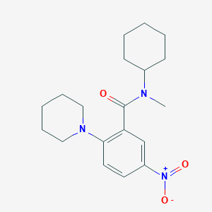 N-cyclohexyl-N-methyl-5-nitro-2-(1-piperidinyl)benzamide