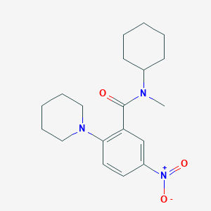 molecular formula C19H27N3O3 B4169060 N-cyclohexyl-N-methyl-5-nitro-2-(1-piperidinyl)benzamide 