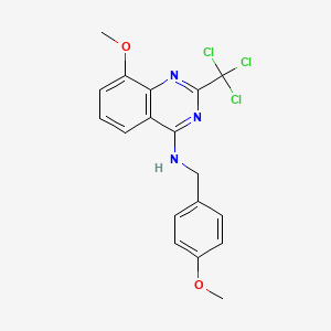 8-methoxy-N-(4-methoxybenzyl)-2-(trichloromethyl)-4-quinazolinamine