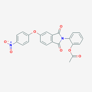 molecular formula C22H14N2O7 B416909 2-[5-({4-nitrophenyl}oxy)-1,3-dioxo-1,3-dihydro-2H-isoindol-2-yl]phenyl acetate CAS No. 331656-14-5