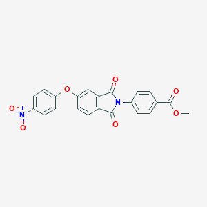 molecular formula C22H14N2O7 B416911 methyl 4-(5-{4-nitrophenoxy}-1,3-dioxo-1,3-dihydro-2H-isoindol-2-yl)benzoate 