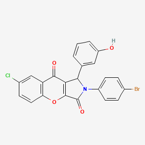 2-(4-bromophenyl)-7-chloro-1-(3-hydroxyphenyl)-1,2-dihydrochromeno[2,3-c]pyrrole-3,9-dione