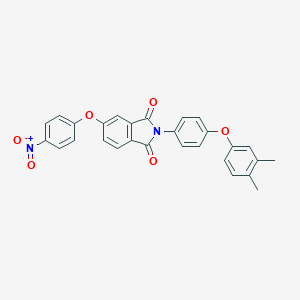 molecular formula C28H20N2O6 B416913 2-{4-[(3,4-dimethylphenyl)oxy]phenyl}-5-({4-nitrophenyl}oxy)-1H-isoindole-1,3(2H)-dione 