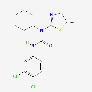 molecular formula C17H21Cl2N3OS B4169173 N-cyclohexyl-N'-(3,4-dichlorophenyl)-N-(5-methyl-4,5-dihydro-1,3-thiazol-2-yl)urea 