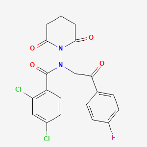 2,4-dichloro-N-(2,6-dioxo-1-piperidinyl)-N-[2-(4-fluorophenyl)-2-oxoethyl]benzamide