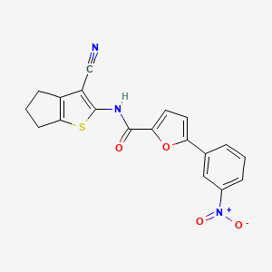 N-(3-cyano-5,6-dihydro-4H-cyclopenta[b]thien-2-yl)-5-(3-nitrophenyl)-2-furamide