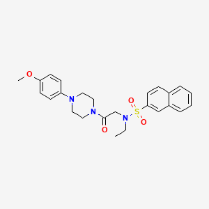 molecular formula C25H29N3O4S B4169202 N-ethyl-N-{2-[4-(4-methoxyphenyl)-1-piperazinyl]-2-oxoethyl}-2-naphthalenesulfonamide 