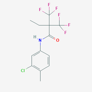 molecular formula C13H12ClF6NO B4169209 N-(3-chloro-4-methylphenyl)-2,2-bis(trifluoromethyl)butanamide 