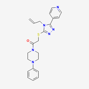 molecular formula C22H24N6OS B4169211 1-({[4-allyl-5-(4-pyridinyl)-4H-1,2,4-triazol-3-yl]thio}acetyl)-4-phenylpiperazine 