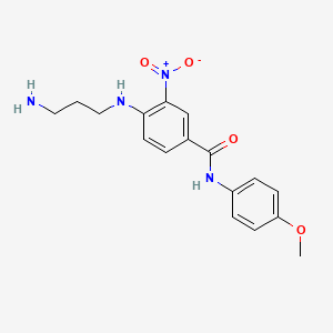 molecular formula C17H20N4O4 B4169215 4-[(3-aminopropyl)amino]-N-(4-methoxyphenyl)-3-nitrobenzamide 