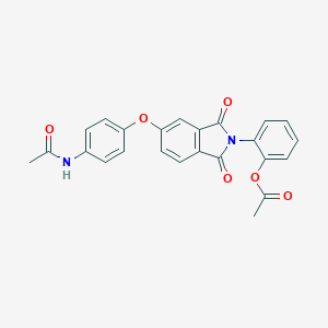 molecular formula C24H18N2O6 B416922 2-{5-[4-(acetylamino)phenoxy]-1,3-dioxo-1,3-dihydro-2H-isoindol-2-yl}phenyl acetate 
