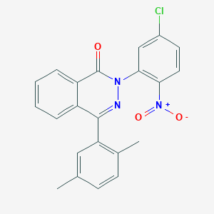 molecular formula C22H16ClN3O3 B416924 2-(5-chloro-2-nitrophenyl)-4-(2,5-dimethylphenyl)phthalazin-1(2H)-one 