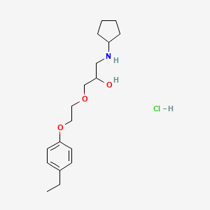 molecular formula C18H30ClNO3 B4169241 1-(cyclopentylamino)-3-[2-(4-ethylphenoxy)ethoxy]-2-propanol hydrochloride 