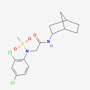 molecular formula C16H20Cl2N2O3S B4169258 N~1~-bicyclo[2.2.1]hept-2-yl-N~2~-(2,4-dichlorophenyl)-N~2~-(methylsulfonyl)glycinamide 