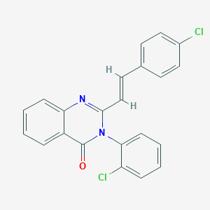 molecular formula C22H14Cl2N2O B416926 3-(2-chlorophenyl)-2-[2-(4-chlorophenyl)vinyl]-4(3H)-quinazolinone 