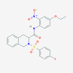 molecular formula C24H22FN3O6S B4169263 N-(4-ethoxy-2-nitrophenyl)-2-[(4-fluorophenyl)sulfonyl]-1,2,3,4-tetrahydro-3-isoquinolinecarboxamide 