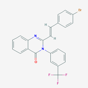 molecular formula C23H14BrF3N2O B416927 2-[2-(4-bromophenyl)vinyl]-3-[3-(trifluoromethyl)phenyl]-4(3H)-quinazolinone 
