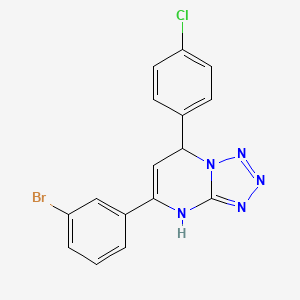 molecular formula C16H11BrClN5 B4169270 5-(3-bromophenyl)-7-(4-chlorophenyl)-4,7-dihydrotetrazolo[1,5-a]pyrimidine 