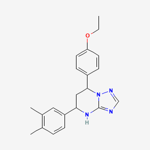 molecular formula C21H24N4O B4169286 5-(3,4-dimethylphenyl)-7-(4-ethoxyphenyl)-4,5,6,7-tetrahydro[1,2,4]triazolo[1,5-a]pyrimidine 