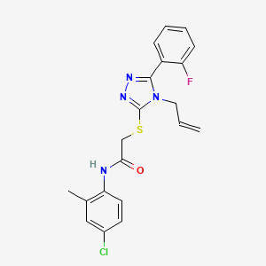molecular formula C20H18ClFN4OS B4169297 2-{[4-allyl-5-(2-fluorophenyl)-4H-1,2,4-triazol-3-yl]thio}-N-(4-chloro-2-methylphenyl)acetamide 
