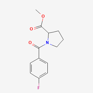molecular formula C13H14FNO3 B4169308 methyl 1-(4-fluorobenzoyl)prolinate 