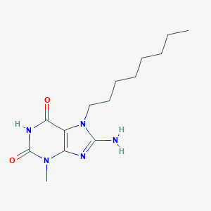 molecular formula C14H23N5O2 B416931 8-Amino-3-methyl-7-octyl-3,7-dihydro-purine-2,6-dione 