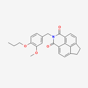 molecular formula C25H23NO4 B4169314 2-(3-methoxy-4-propoxybenzyl)-6,7-dihydro-1H-indeno[6,7,1-def]isoquinoline-1,3(2H)-dione 
