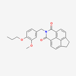 2-(3-methoxy-4-propoxybenzyl)-6,7-dihydro-1H-indeno[6,7,1-def]isoquinoline-1,3(2H)-dione