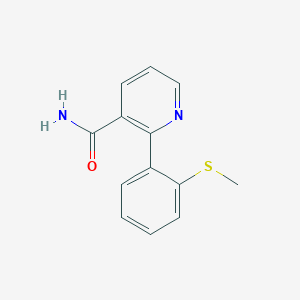 molecular formula C13H12N2OS B4169351 2-[2-(methylthio)phenyl]nicotinamide 