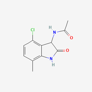 molecular formula C11H11ClN2O2 B4169359 N-(4-chloro-7-methyl-2-oxo-2,3-dihydro-1H-indol-3-yl)acetamide 