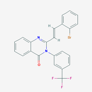 molecular formula C23H14BrF3N2O B416936 2-[2-(2-bromophenyl)vinyl]-3-[3-(trifluoromethyl)phenyl]-4(3H)-quinazolinone 