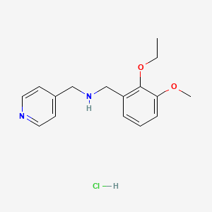 molecular formula C16H21ClN2O2 B4169362 (2-ethoxy-3-methoxybenzyl)(4-pyridinylmethyl)amine hydrochloride 