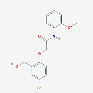 molecular formula C16H16BrNO4 B4169384 2-[4-bromo-2-(hydroxymethyl)phenoxy]-N-(2-methoxyphenyl)acetamide 