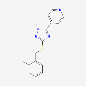 4-{5-[(2-methylbenzyl)thio]-4H-1,2,4-triazol-3-yl}pyridine