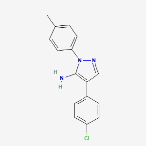 molecular formula C16H14ClN3 B4169456 4-(4-chlorophenyl)-1-(4-methylphenyl)-1H-pyrazol-5-amine 