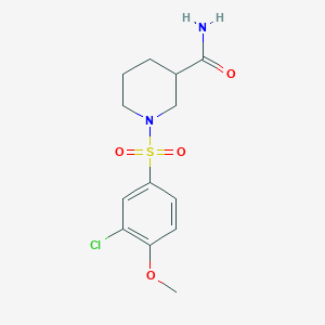 molecular formula C13H17ClN2O4S B4169465 1-[(3-chloro-4-methoxyphenyl)sulfonyl]-3-piperidinecarboxamide 