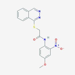 molecular formula C17H14N4O4S B4169486 N-(4-methoxy-2-nitrophenyl)-2-(1-phthalazinylthio)acetamide 